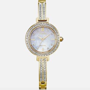 Citizen Eco-Drive Women's White Dial Band Watch 25mm